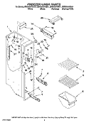 FREEZER LINER PARTS Diagram and Parts List for MSD2258KES01  Whirlpool Refrigerator