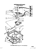 MACHINE BASE Diagram and Parts List for LA6000XSW0  Whirlpool Washer