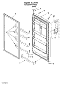 DOOR PARTS, OPTIONAL PARTS (NOT INCLUDED) Diagram and Parts List for EV161FZRQ02  Whirlpool Freezer