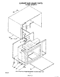 CABINET AND HINGE Diagram and Parts List for MW8400XL0  Whirlpool Microwave