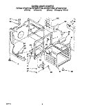 OVEN UNIT Diagram and Parts List for RF366PXYB0  Whirlpool Range