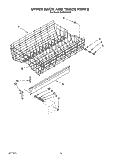 UPPER RACK AND TRACK Diagram and Parts List for KUDH23HY0  KitchenAid Dishwasher