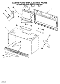 CABINET AND INSTALLATION PARTS Diagram and Parts List for GH9177XLB1  Whirlpool Microwave