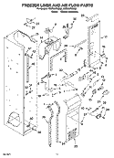 FREEZER LINER AND AIR FLOW PARTS Diagram and Parts List for KSSS36FMX02  KitchenAid Refrigerator