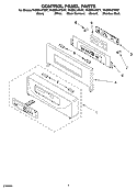 CONTROL PANEL PARTS Diagram and Parts List for YKEBS107DS7  KitchenAid Wall Oven