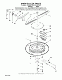 WASH SYSTEM PARTS Diagram and Parts List for KUDH03DTBL3  KitchenAid Dishwasher