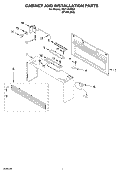 CABINET AND INSTALLATION PARTS Diagram and Parts List for MH7155XMS0  Whirlpool Microwave
