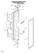 FREEZER DOOR PARTS Diagram and Parts List for ITQ225300  Inglis Refrigerator