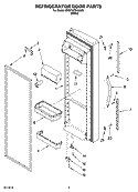 REFRIGERATOR DOOR PARTS Diagram and Parts List for BRS70CBANA00  Whirlpool Refrigerator
