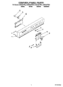 CONTROL PANEL PARTS Diagram and Parts List for KUDK03ITBT3  KitchenAid Dishwasher