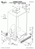 CABINET PARTS Diagram and Parts List for ED5KVEXVQ00  Whirlpool Refrigerator