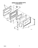 UPPER OVEN DOOR Diagram and Parts List for SE950PERW8  Whirlpool Range