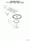 TURNTABLE PARTS Diagram and Parts List for WMH2175XVQ0  Whirlpool Microwave