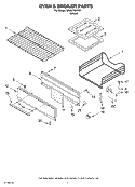 OVEN & BROILER PARTS Diagram and Parts List for SF302BSKW1  Whirlpool Range