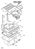 SHELF PARTS, OPTIONAL PARTS Diagram and Parts List for IT21AMXRQ02  Inglis Refrigerator