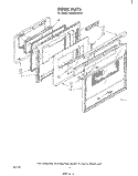 DOOR Diagram and Parts List for RB260PXK2  Whirlpool Wall Oven