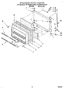 FREEZER DOOR Diagram and Parts List for RT18HKXAW00  Roper Refrigerator