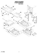 SHELF PARTS Diagram and Parts List for KBCO24RSBX01  KitchenAid Wine and Beverage Cooler
