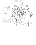 CABINET Diagram and Parts List for CA2500XMW0  Whirlpool Washer