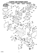 CABINET AND STIRRER PARTS Diagram and Parts List for KBMC147HBL03  KitchenAid Microwave Oven Combo