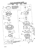 PUMP AND MOTOR Diagram and Parts List for DU940PWKB1  Whirlpool Dishwasher