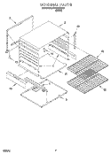 INTERNAL Diagram and Parts List for SF3020EWW3  Whirlpool Range