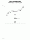 LOWER WASHARM PARTS Diagram and Parts List for WDT790SAYB0  Whirlpool Dishwasher