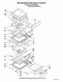 REFRIGERATOR SHELF PARTS Diagram and Parts List for KSRJ25FXMS02  KitchenAid Refrigerator