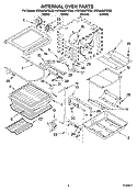 INTERNAL OVEN PARTS Diagram and Parts List for KGRA806PBT02  KitchenAid Range