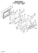 DOOR PARTS Diagram and Parts List for RY160LXTB0  Whirlpool Range