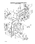 CONTROLS AND REAR PANEL Diagram and Parts List for LA7800XTF0  Whirlpool Washer
