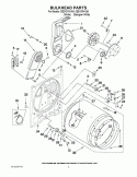 BULKHEAD PARTS Diagram and Parts List for CED137HXQ0  Whirlpool Dryer