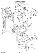CABINET PARTS Diagram and Parts List for YEED4400TQ0  Estate Dryer
