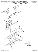 DOOR AND PANEL PARTS Diagram and Parts List for KUDS01DLWH7  KitchenAid Dishwasher