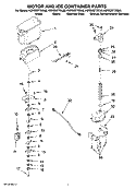 MOTOR AND ICE CONTAINER PARTS Diagram and Parts List for KSRS25FTBT00  KitchenAid Refrigerator