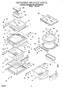 REFRIGERATOR SHELF Diagram and Parts List for 4KSRS25QDW01  KitchenAid Refrigerator