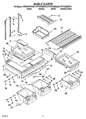 SHELF PARTS Diagram and Parts List for KTRC22MMBT00  KitchenAid Refrigerator
