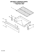 DRAWER & BROILER PARTS, OPTIONAL PARTS Diagram and Parts List for FES355TB0  Roper Range