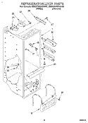 REFRIGERATOR LINER Diagram and Parts List for 3ED27DQXAW01  Whirlpool Refrigerator