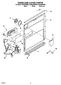 DOOR AND LATCH PARTS Diagram and Parts List for KUDS02FRBL3  KitchenAid Dishwasher