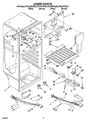 LINER PARTS Diagram and Parts List for ET6JTKYKT01  Whirlpool Refrigerator