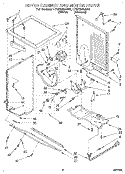 DRYER CABINET AND MOTOR Diagram and Parts List for LTG7245AN0  Whirlpool Washer Dryer Combo