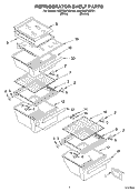 REFRIGERATOR SHELF Diagram and Parts List for KSRD22FKBT01  KitchenAid Refrigerator