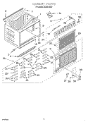 CABINET Diagram and Parts List for ACM214XK0  Whirlpool Air Conditioner