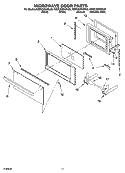MICROWAVE DOOR PARTS, OPTIONAL PARTS Diagram and Parts List for KEMC308KBT02  KitchenAid Microwave Oven Combo