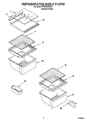 REFRIGERATOR SHELF PARTS Diagram and Parts List for CS22TKXNQ00  Crosley Refrigerator