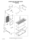 LOWER UNIT AND TUBE PARTS Diagram and Parts List for KSSC48QVS03  KitchenAid Refrigerator