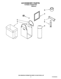 ACCESSORY PARTS Diagram and Parts List for KUCS03FTSS3  KitchenAid Trash Compactor