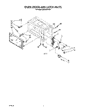 OVEN DOOR AND LATCH Diagram and Parts List for MS3080XYQ0  Whirlpool Microwave