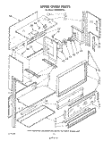 UPPER OVEN Diagram and Parts List for SM988PEPW1  Whirlpool Range